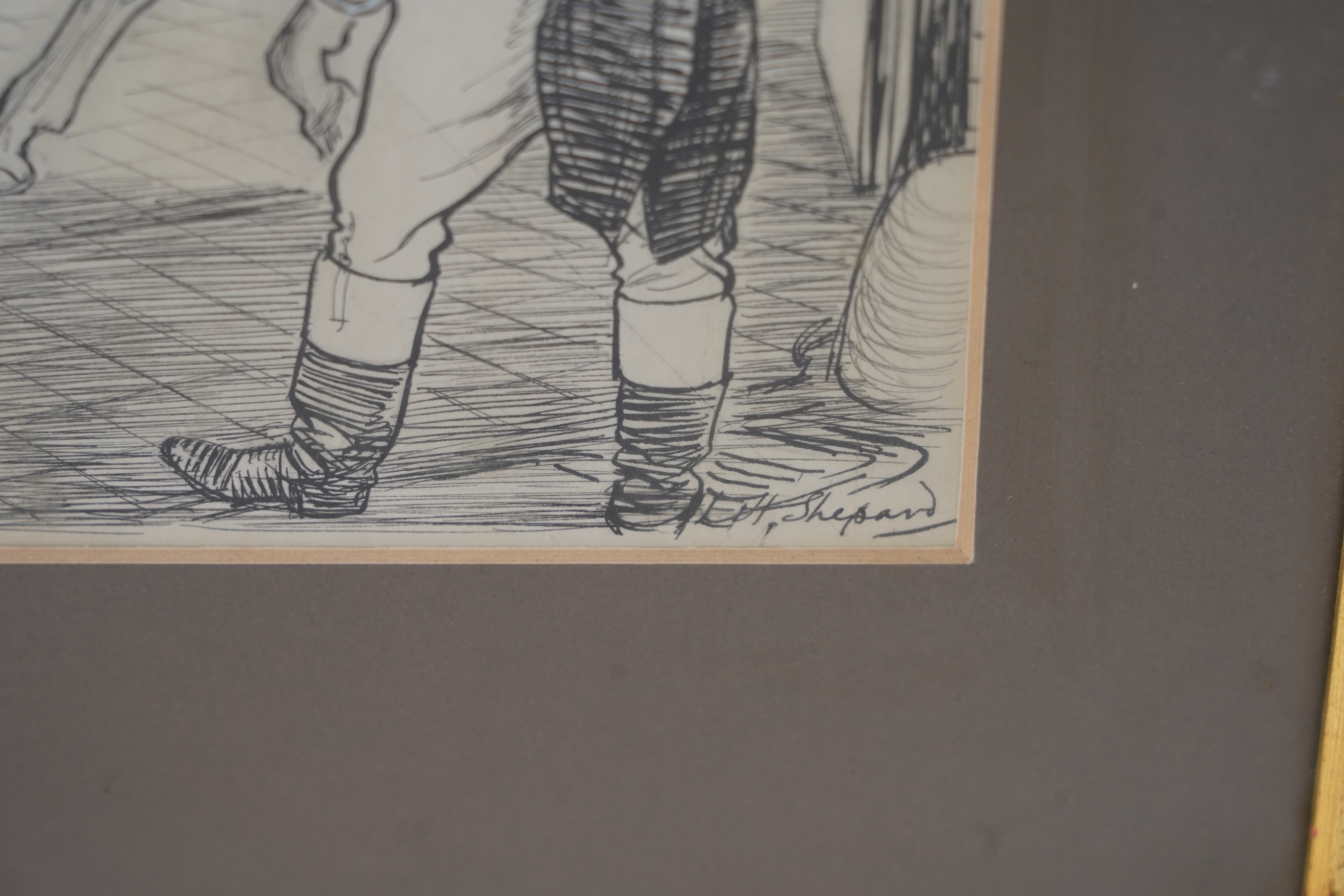 Ernest Howard Shepard, 1879-1976, A humorous cartoon relating to the Anglo-American Loan Agreement